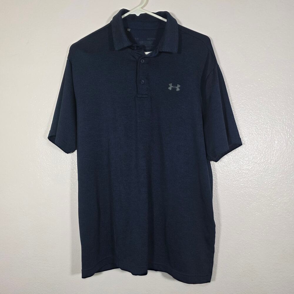 Under Armour Performance Polo Shirt Navy Blue Men's Large L